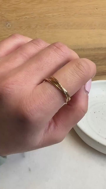 Triple Band Rolling Ring